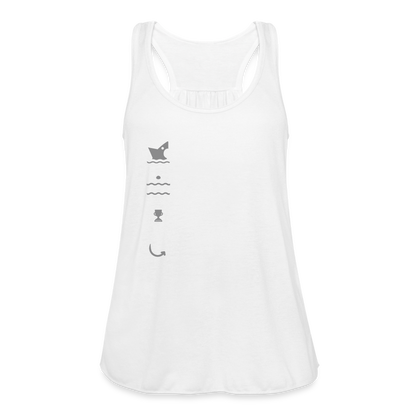 Women's Flowy Tank Top by Bella - white