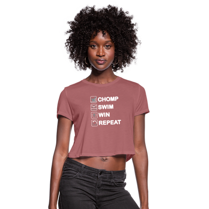 Women's Cropped T-Shirt - mauve