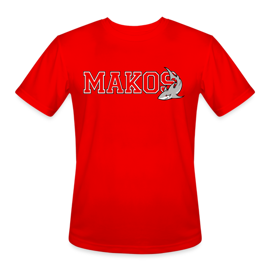 Red Men’s Moisture Wicking Performance T-Shirt - red