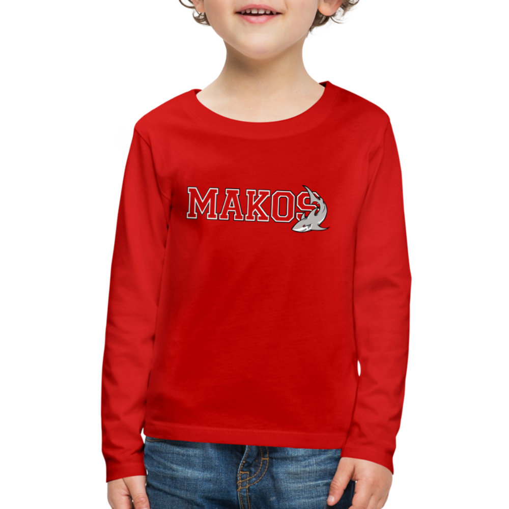 Red Kids' Premium Long Sleeve T-Shirt - red