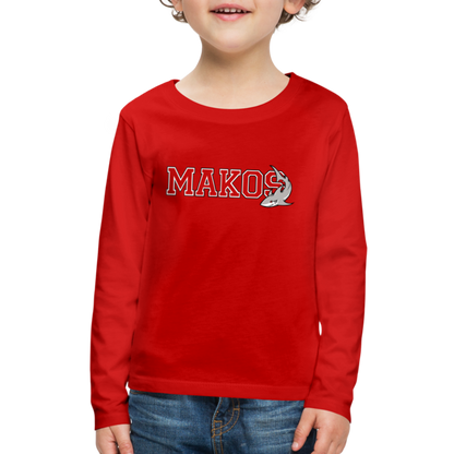 Red Kids' Premium Long Sleeve T-Shirt - red