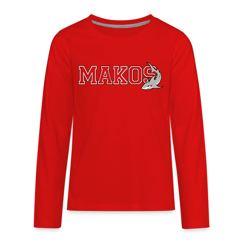 Red Kids' Premium Long Sleeve T-Shirt - red