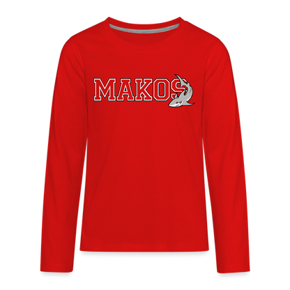 Red Kids' Premium Long Sleeve T-Shirt - red