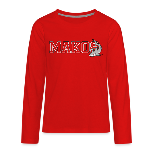 Red Kids' Premium Long Sleeve T-Shirt - red