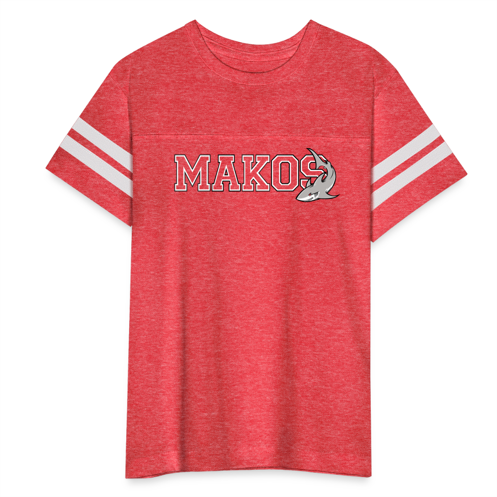 Kid's Football Tee (Red) - vintage red/white