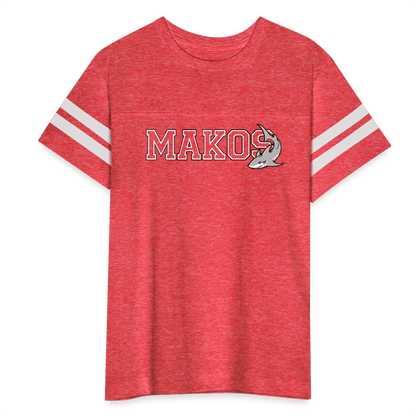 Kid's Football Tee (Red) - vintage red/white