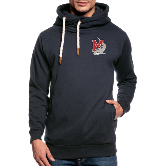 Shawl Collar Hoodie - navy