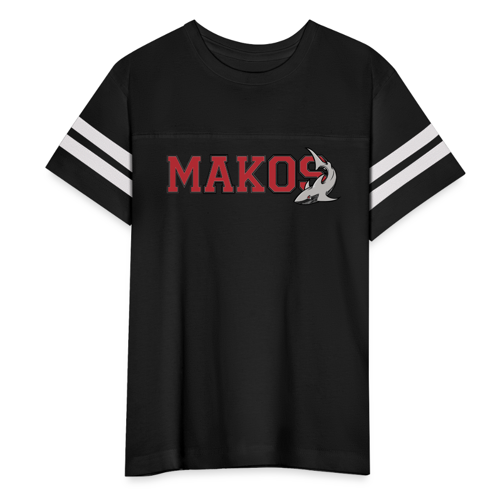 Kid's Football Tee (Red) - black/white