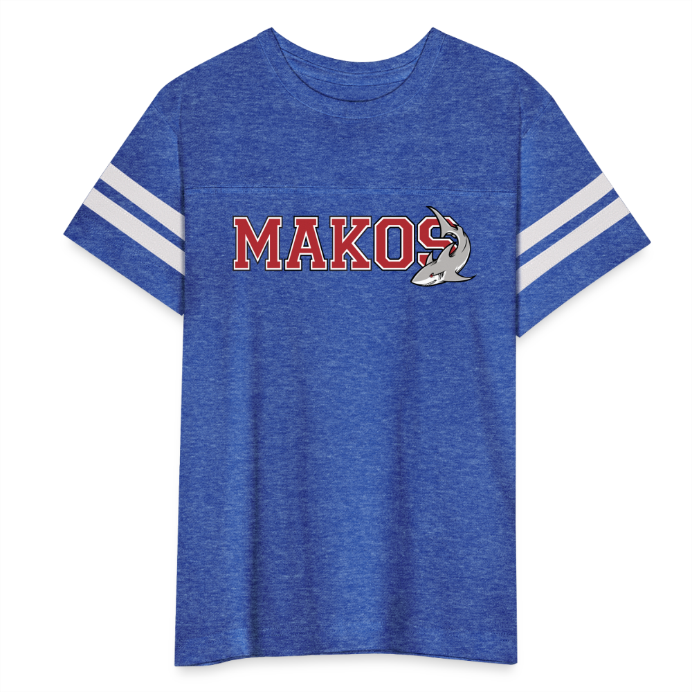 Kid's Football Tee (Red) - vintage royal/white