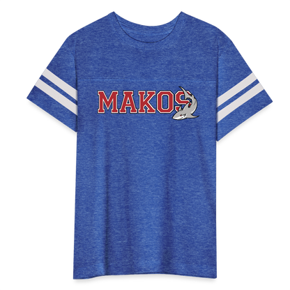 Kid's Football Tee (Red) - vintage royal/white