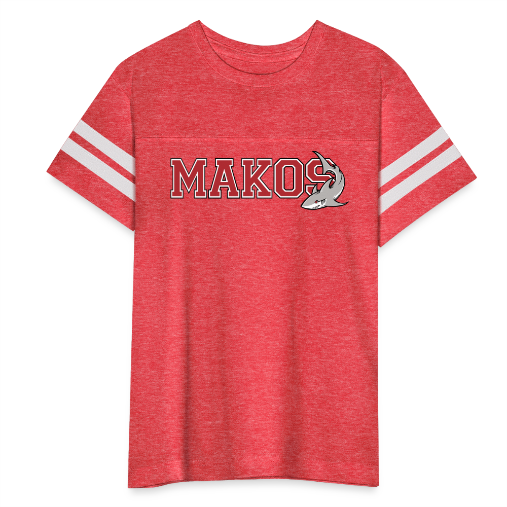 Kid's Football Tee (Red) - vintage red/white