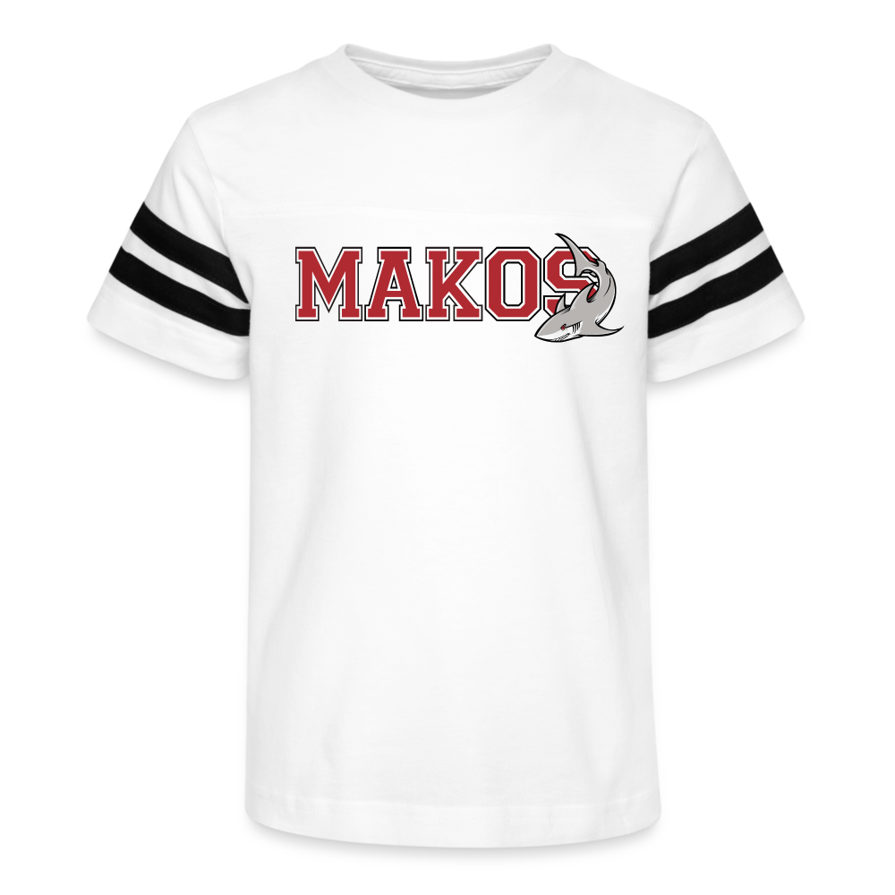 Kid's Football Tee (Red) - white/black