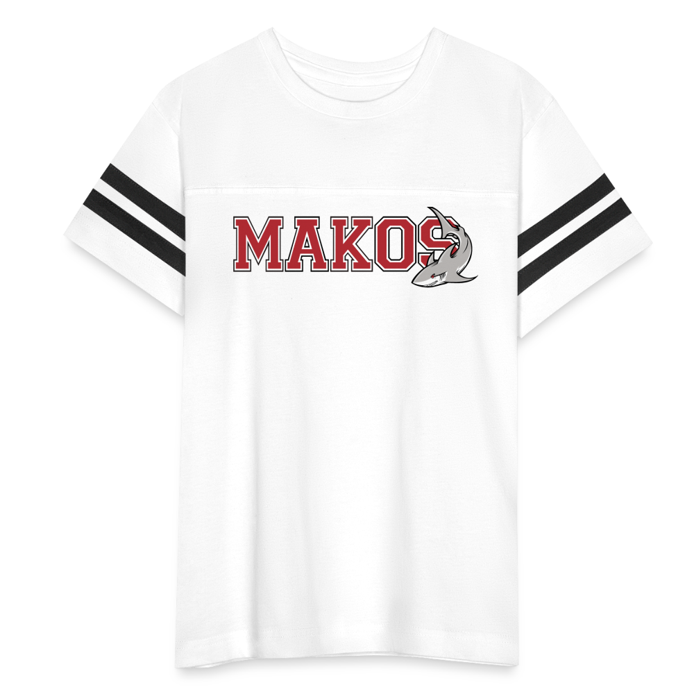 Kid's Football Tee (Red) - white/black