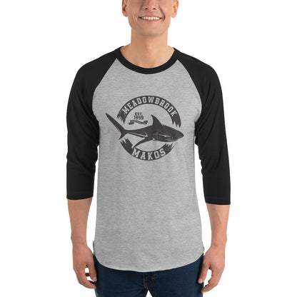 Adult 3/4 sleeve raglan shirt