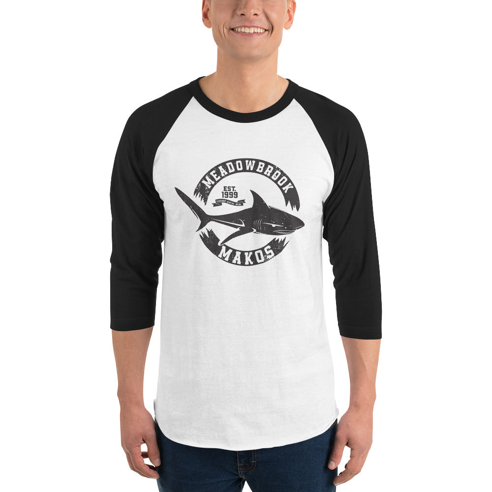 Adult 3/4 sleeve raglan shirt