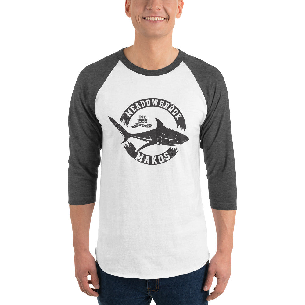 Adult 3/4 sleeve raglan shirt