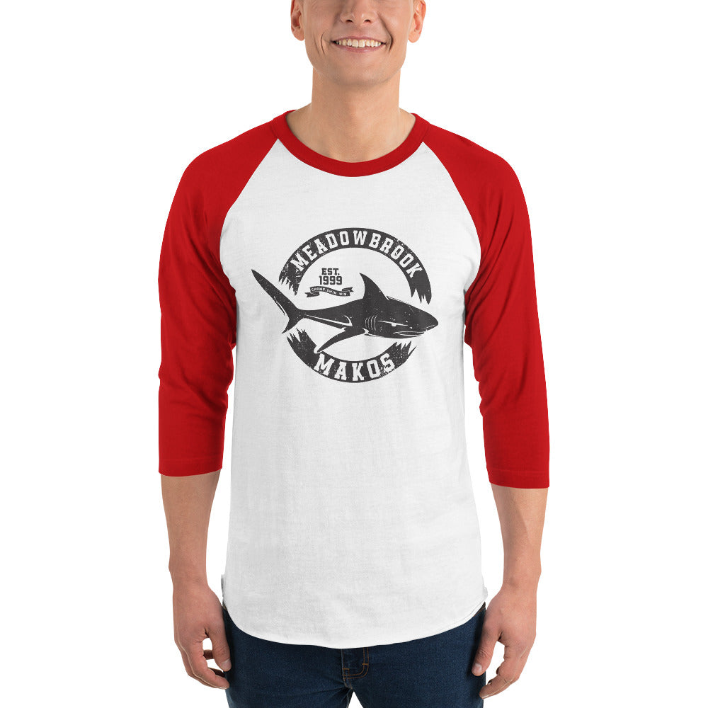 Adult 3/4 sleeve raglan shirt